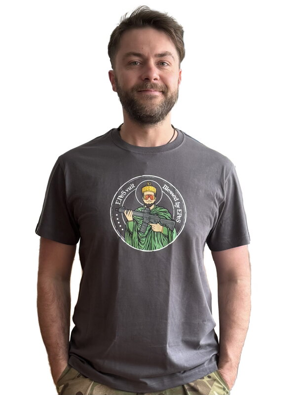 Triko "Blessed by EPeS" – šedé