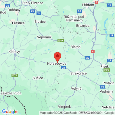 Google map: Palackého 816 341 01 Horažďovice